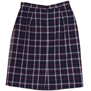 PAUL HARRIS DESIGN plaid red, white & blue straight skirt 4
